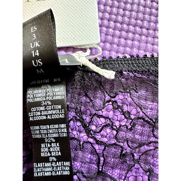 $295 La Perla Panties Lace Silk Brazilian Underwear Black Brief US M Lingerie - Picture 5 of 8